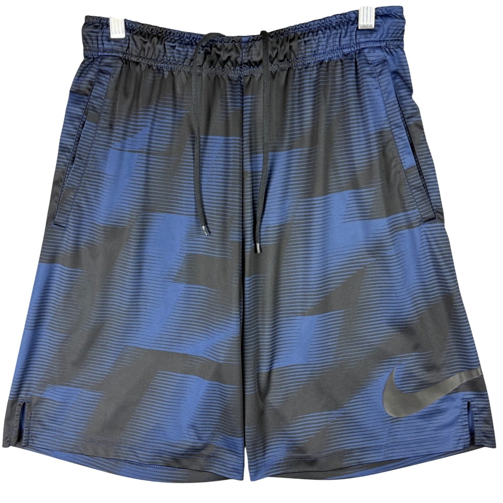 Nike Mens Dri-FIT Graphic Training Shorts Blue Black 933332-429 Size M 9 Inseam